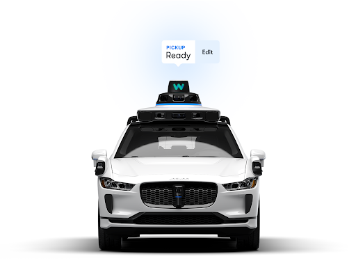 Waymo 全自动驾驶汽车的正面图
