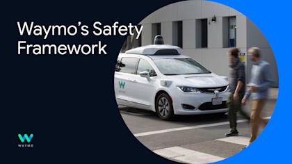 A white, Waymo Pacifica yielding to pedestrians in a cross walk