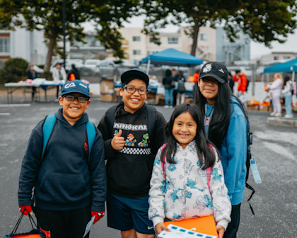 At Daly City Partnership's Family Resource Day, kids are equipped with back-to-school essentials.
